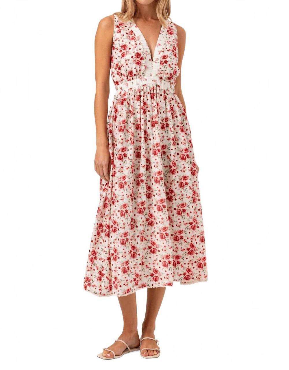 NEW SUNDAYS alma midi dress in rosebud